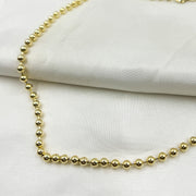 14K Solid Gold Ball Necklace